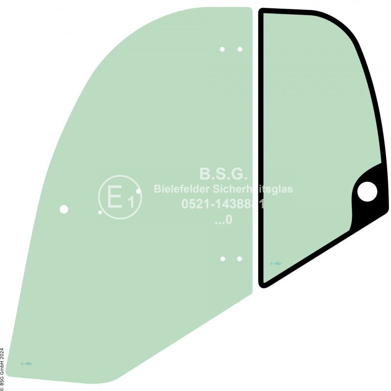 L00 - Seitenscheibe links Kramer Radlader (auch Kettenlader)750, 850, 950, 1150 (BM 346 und 347) Kramer Kabine Typ 346, 347