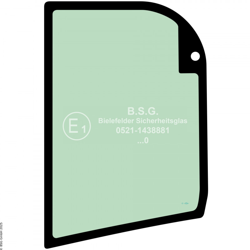 L00 - Seitenscheibe links Bobcat BaggerE60, E62, E63, E80, E85 Seitenscheibe links hinten