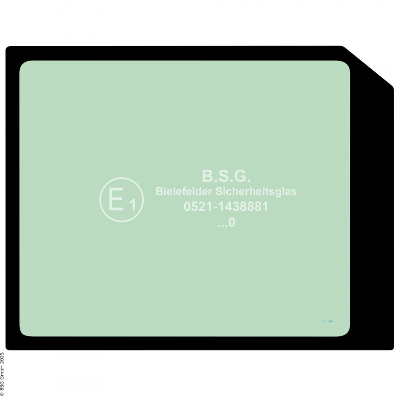 B00 - Heckscheibe Develon BaggerDX62R-3, DX63R-3 Heckscheibe