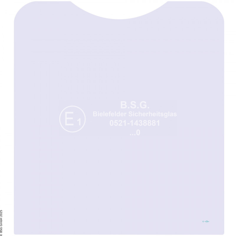 A00 - Frontscheibe Mecalac Mobilbagger10M, 12M, 14M (SX,XT, BX) Frontscheibe oben