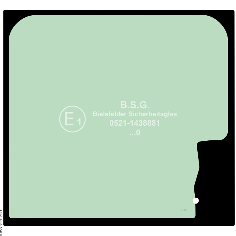 A00 - Frontscheibe Kobelco BaggerSK26SR-7, SK28SR-7, SK30SR-7, SK34SR-7, SK36SR-7, SK39SR-7 Frontscheibe oben