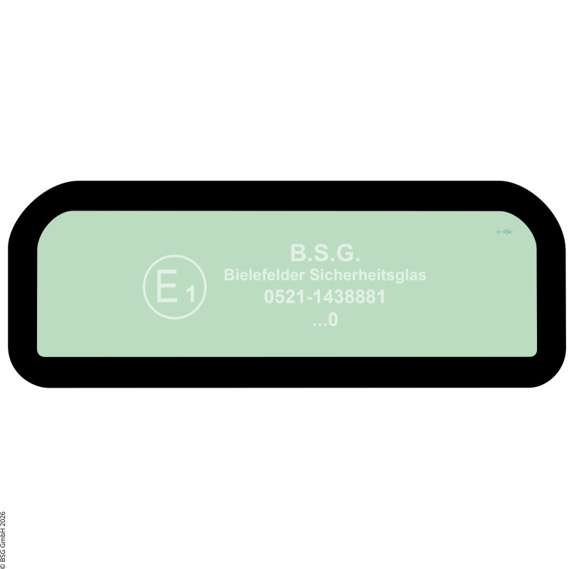C00 - Dach(rand)scheibe Kobelco BaggerSK50SRX-7, SK55SRX-7, SK58SRX-7 Dachscheibe