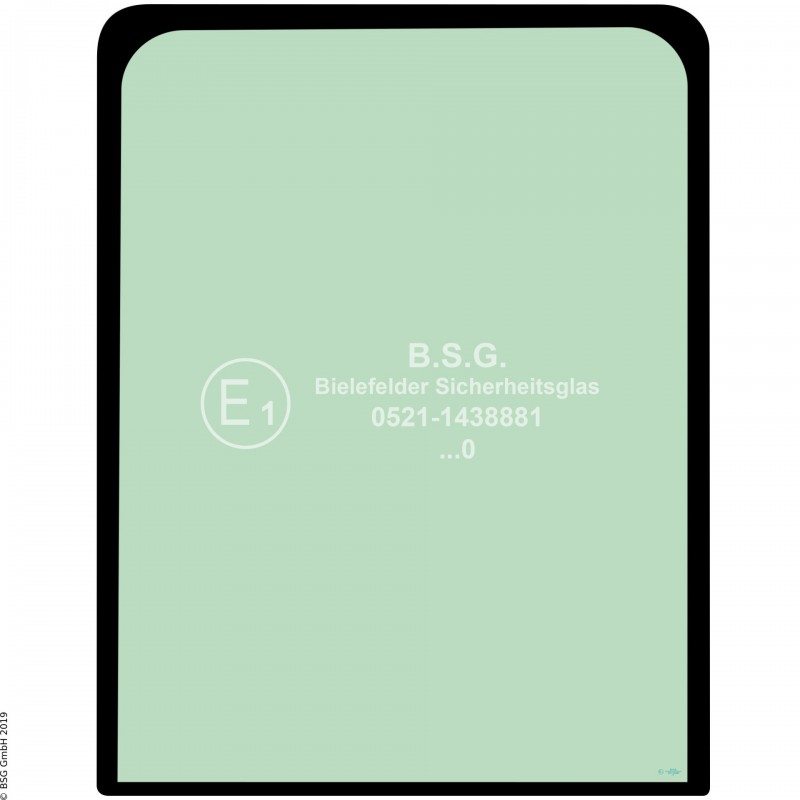 A00 - Frontscheibe Hyundai BaggerHX140 bis HX520, HW140 bis HW210 Frontscheibe oben (Einscheibensicherheitsglas)
