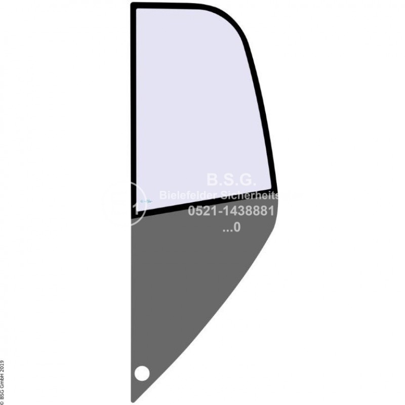 L00 - Seitenscheibe links Wacker TeleskopladerTH408, TH412 Seitenscheibe links hinten