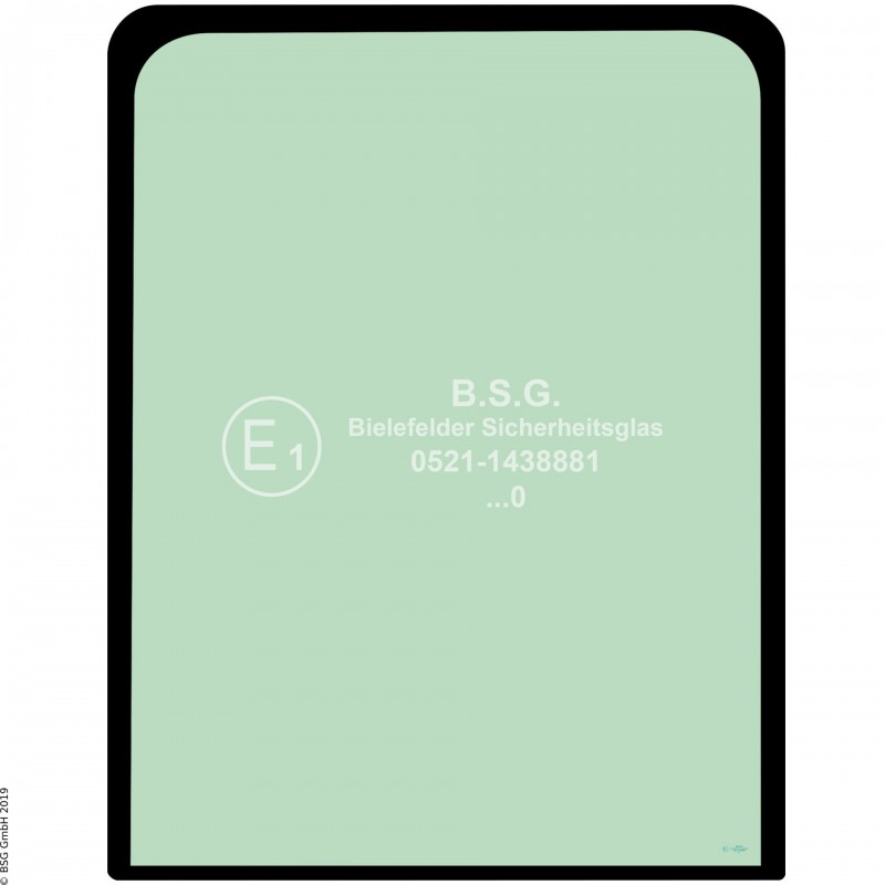 A00 - Frontscheibe Hyundai BaggerHX140 bis HX520, HW140 bis HW210 Frontscheibe oben (Verbundglas)