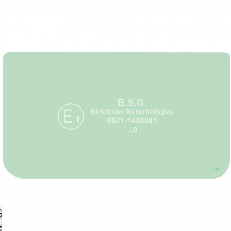 A00 - Frontscheibe Hyundai BaggerHX140 bis HX520, HW140 bis HW210 Frontscheibe unten (Einscheibensicherheitsglas)