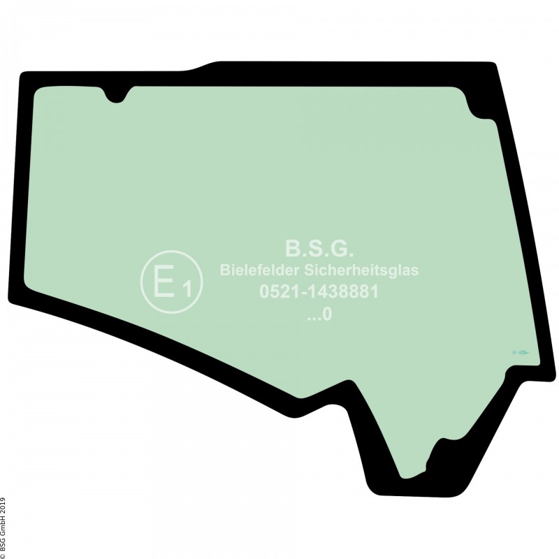 R00 - Seitenscheibe rechts Hyundai BaggerHX140 bis HX520, HW140 bis HW210 Seitenscheibe rechts
