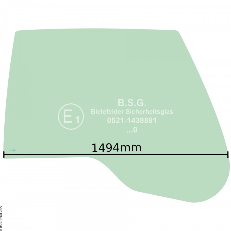 R00 - Seitenscheibe rechts Liebherr BaggerR900C - R984C (2003er Kabine) Seitenscheibe rechts
