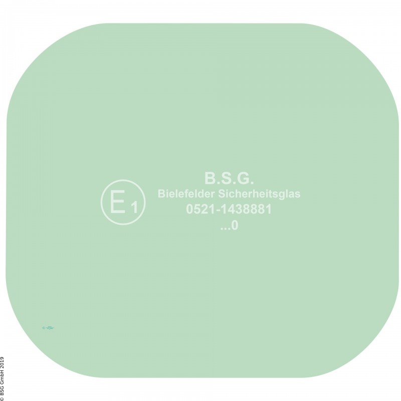 B00 - Heckscheibe Liebherr BaggerR900C - R984C (2003er Kabine) Heckscheibe (ab 2007)