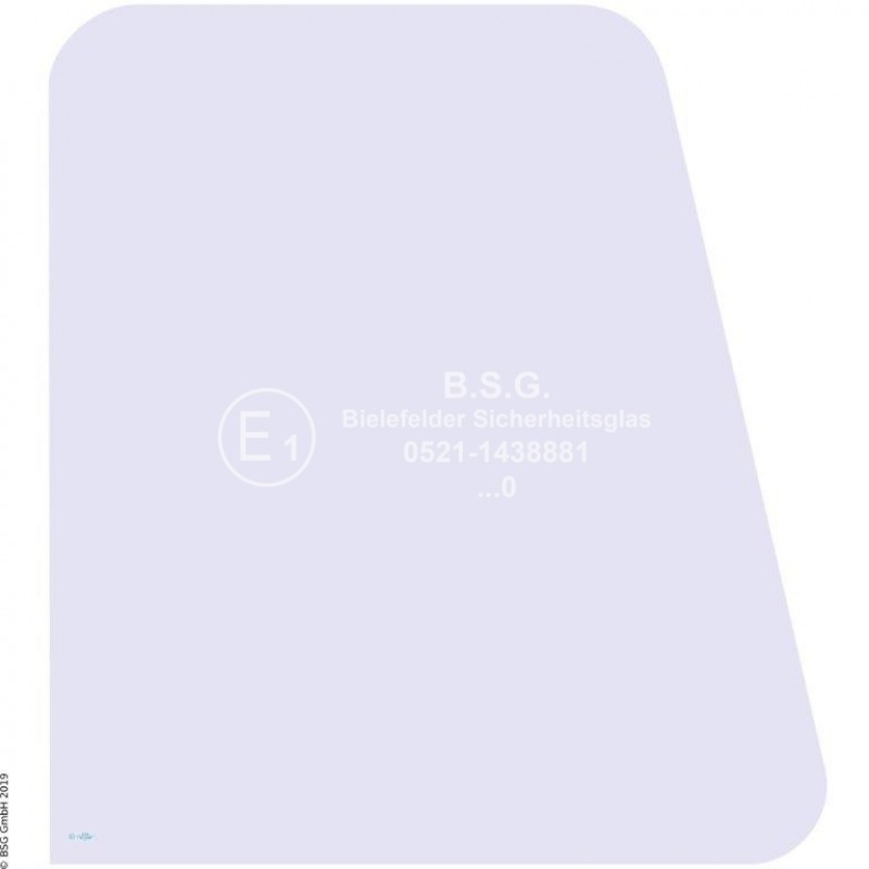 L00 - Seitenscheibe links Hanomag Radlader (auch Kettenlader)6D, 10E, 20E Hintere Seitenscheibe (nur 20E)