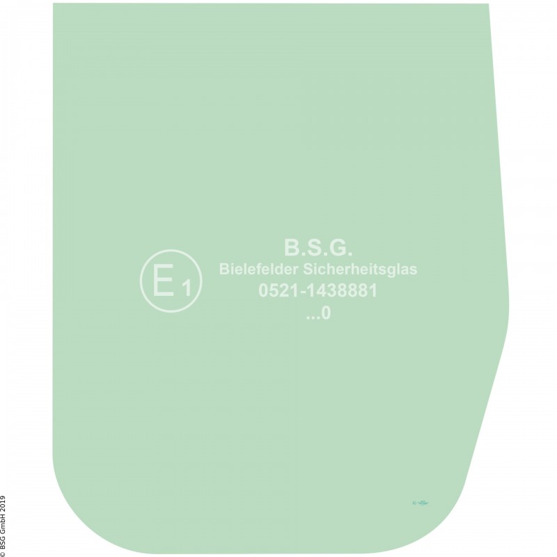 L00 - Seitenscheibe links Hanomag RaupenD500E, D540E, D570E, D580E, D670E, D680E Seitenscheibe unten