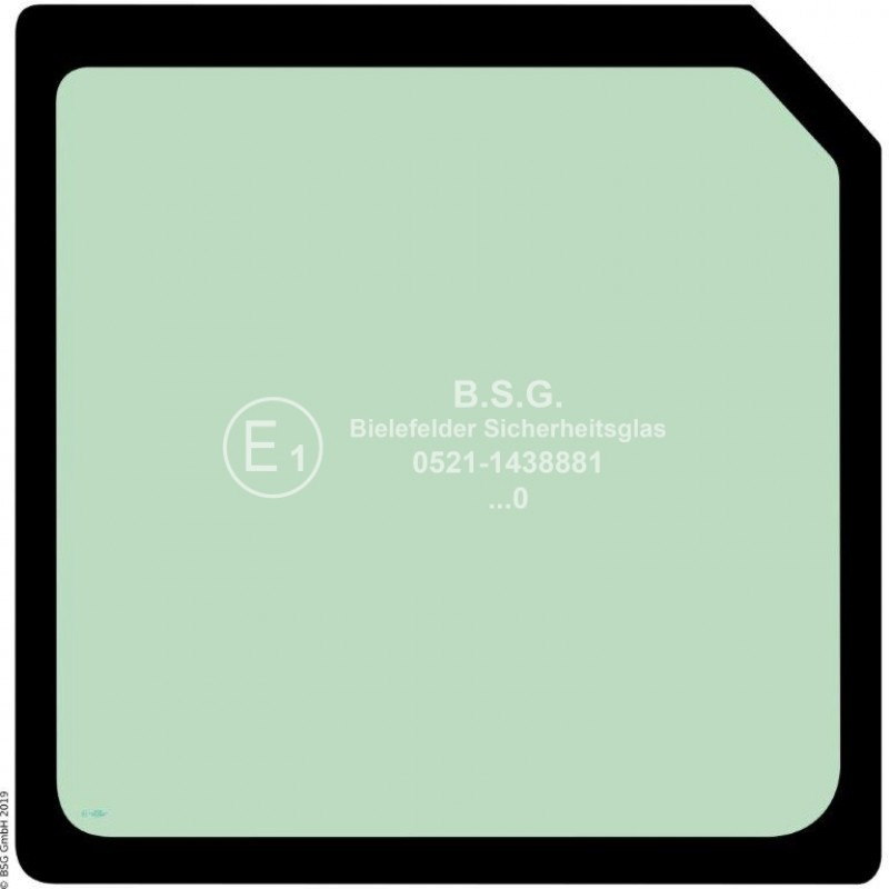 B00 - Heckscheibe Volvo Mini- und Kompaktbagger bis ca. 8to.EC15E, EC18E, EC20E (Wischer rechts oben) Heckscheibe