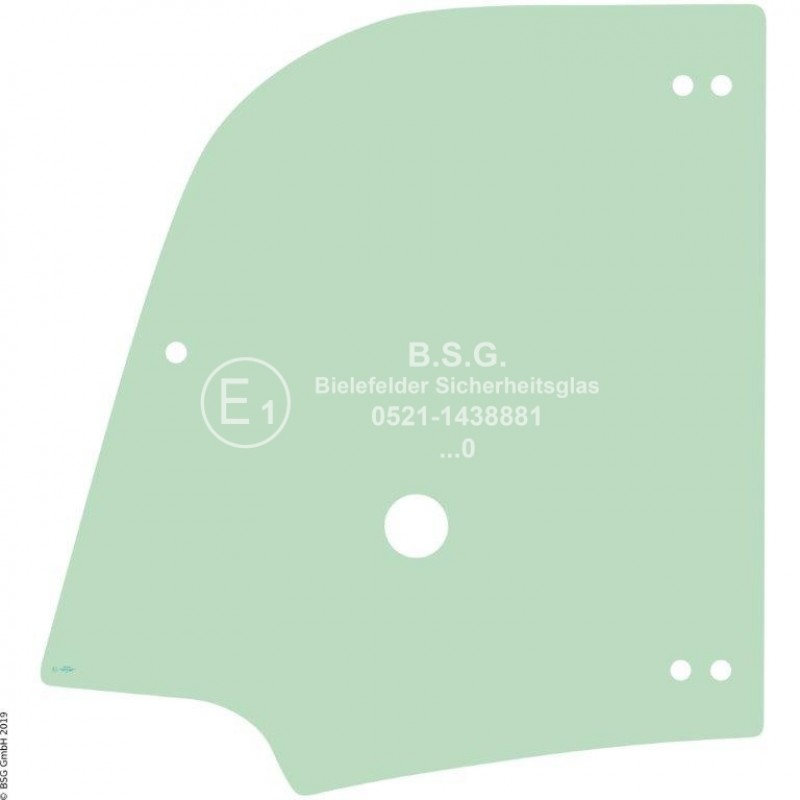 FD0 - Türscheibe Kramer Radlader (auch Kettenlader)350, 5025, 5035, KL10.5, KL12.5 (BM 348) Türscheibe oben