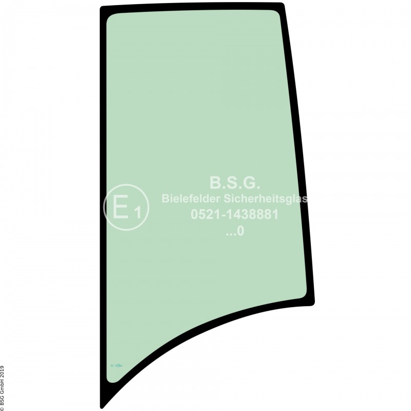 L00 - Seitenscheibe links Orenstein & Koppel (O&K) BaggerRH 1.17, 1.29, 1.35, 1.48 Seitenscheibe links hinten