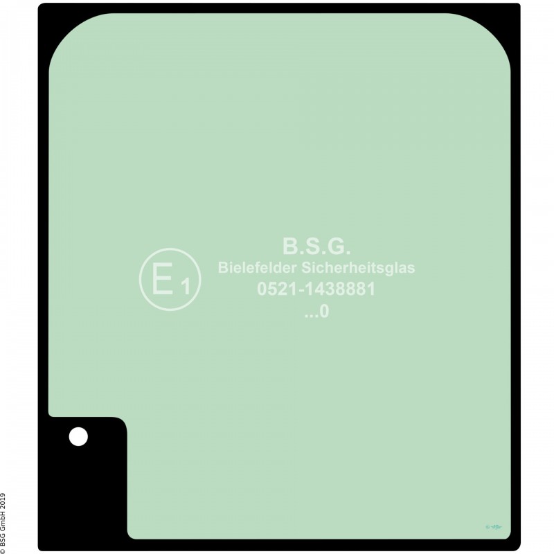 A00 - Frontscheibe Schaeff BaggerHR Minibagger Baumuster 355, 357, 358 Frontscheibe oben