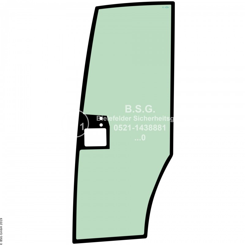 FD0 - Türscheibe Schaeff BaggerHR Minibagger Baumuster 355, 357, 358 Türscheibe links einteilig