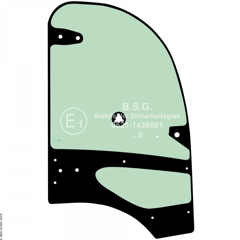 FD0 - Türscheibe Kramer Radlader (auch Kettenlader)380, 480(T) (BM 342) Türscheibe rechts