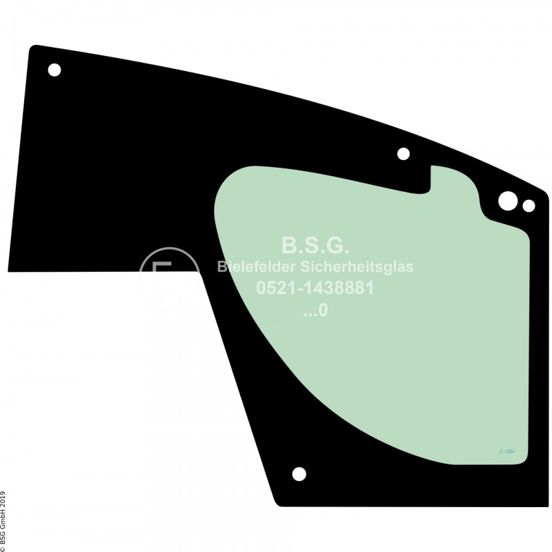 FD0 - Türscheibe Kramer Radlader (auch Kettenlader)180, 280 (BM 340, 341) Türscheibe rechts unten