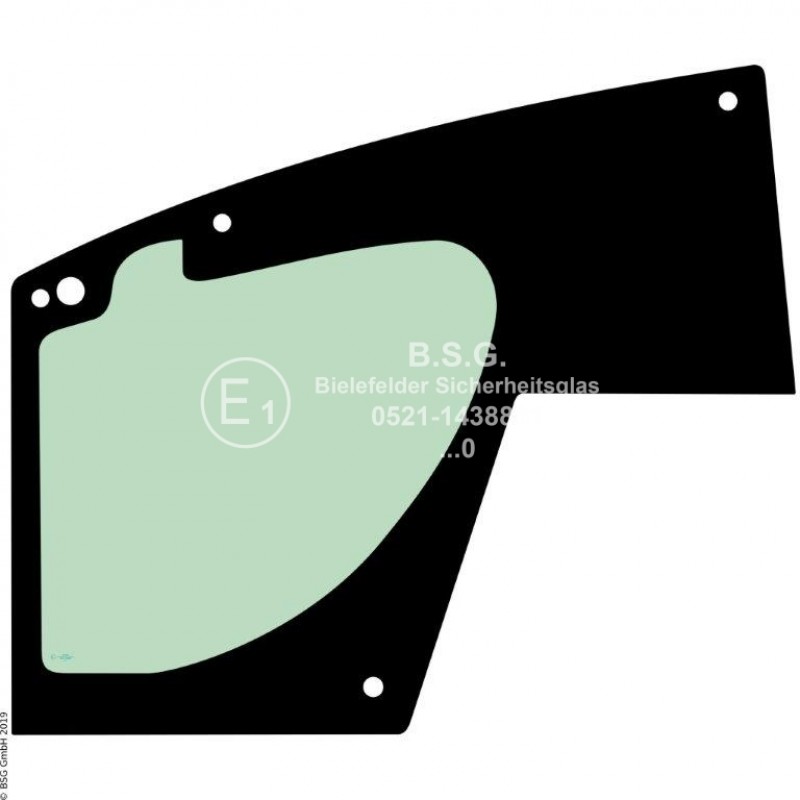 FD0 - Türscheibe Kramer Radlader (auch Kettenlader)180, 280 (BM 340, 341) Türscheibe links unten