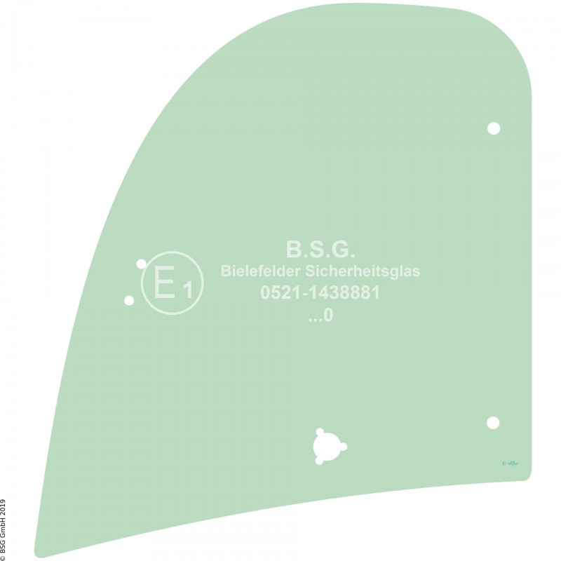 FD0 - Türscheibe Kramer Radlader (auch Kettenlader)180, 280 (BM 340, 341) Türscheibe oben