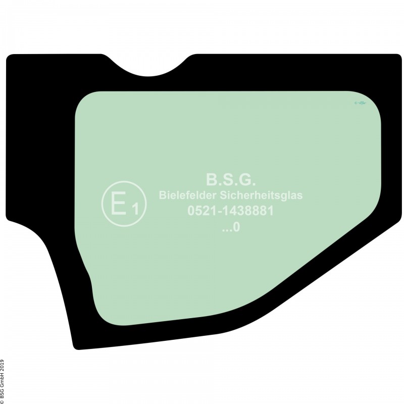 FD0 - Türscheibe Komatsu Bagger ab ca. 8to.PC 130-7 aufwärts Türscheibe unten