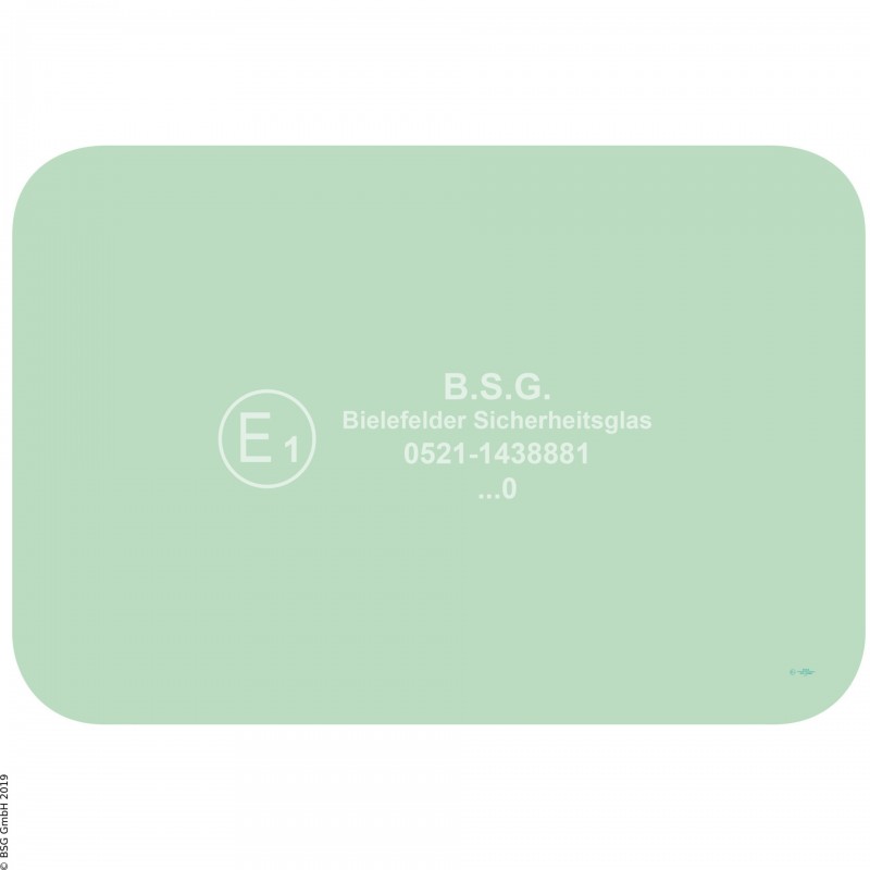 B00 - Heckscheibe Komatsu Bagger ab ca. 8to.PW 130-7 aufwärts Heckscheibe