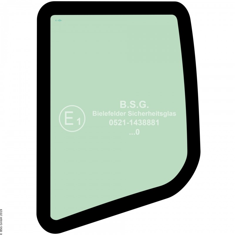 L00 - Seitenscheibe links Komatsu Bagger ab ca. 8to.PW 130-7 aufwärts Seitenscheibe links hinten