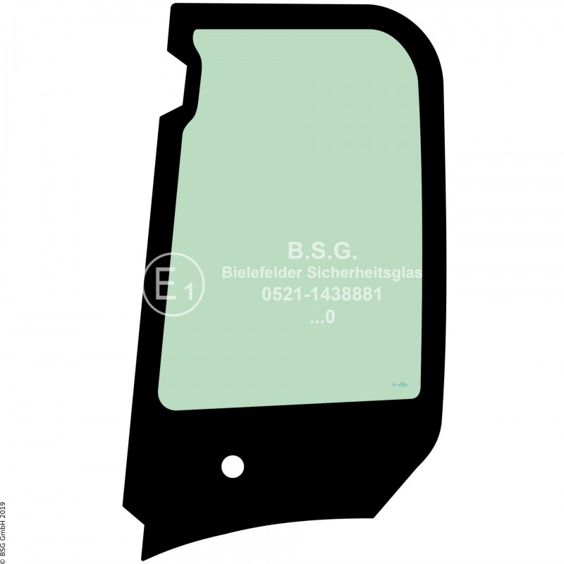 L00 - Seitenscheibe links Kubota BaggerKX 015-4, 016-4, 018-4, 019-4 Seitenscheibe links hinten