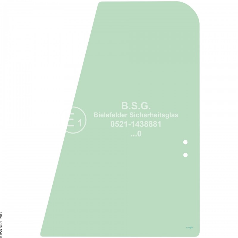 FD0 - Türscheibe Komatsu Bagger ab ca. 8to.HB 215-3, 335-3, 365-3 (Hybrid) Türschiebescheibe hinten