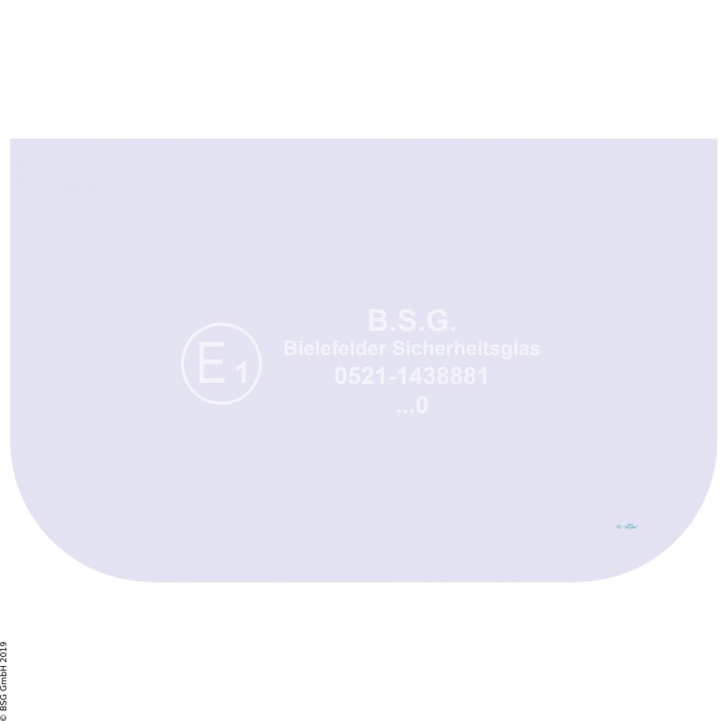 A00 - Frontscheibe Orenstein & Koppel (O&K) BaggerRH 4 - 9, MH 4 - 6, City, Plus (Serie I) Frontscheibe unten