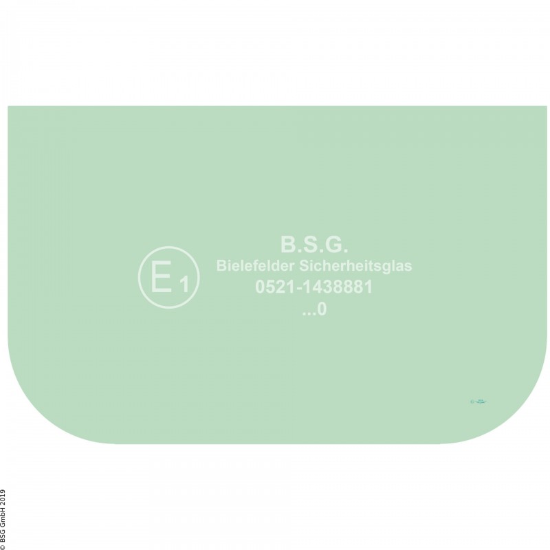 A00 - Frontscheibe Orenstein & Koppel (O&K) BaggerRH 4 - 9, MH 4 - 6, City, Plus (Serie I) Frontscheibe unten