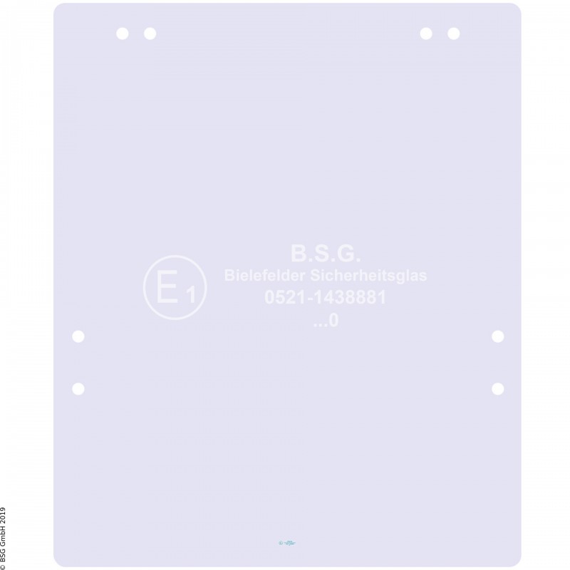 A00 - Frontscheibe Orenstein & Koppel (O&K) BaggerRH 4 - 9, MH 4 - 6, City, Plus (Serie II) Frontscheibe oben