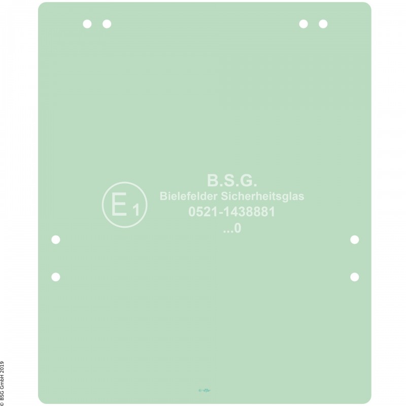 A00 - Frontscheibe Orenstein & Koppel (O&K) BaggerRH 4 - 9, MH 4 - 6, City, Plus (Serie II) Frontscheibe oben