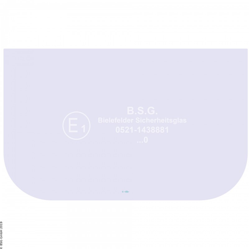 A00 - Frontscheibe Orenstein & Koppel (O&K) BaggerRH 4 - 9, MH 4 - 6, City, Plus (Serie II) Frontscheibe unten