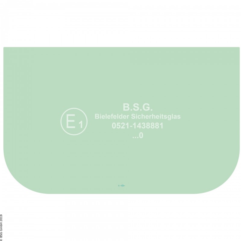 A00 - Frontscheibe Orenstein & Koppel (O&K) BaggerRH 4 - 9, MH 4 - 6, City, Plus (Serie II) Frontscheibe unten