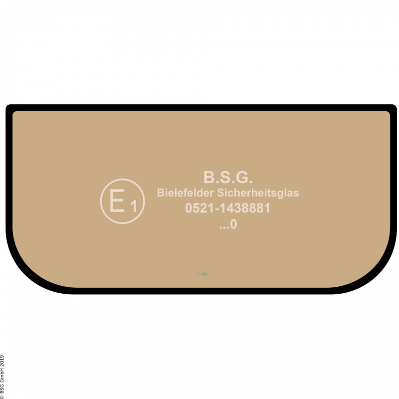 C00 - Dach(rand)scheibe Orenstein & Koppel (O&K) BaggerRH 4 - 9, MH 4 - 6, City, Plus (Serie II) Dachscheibe