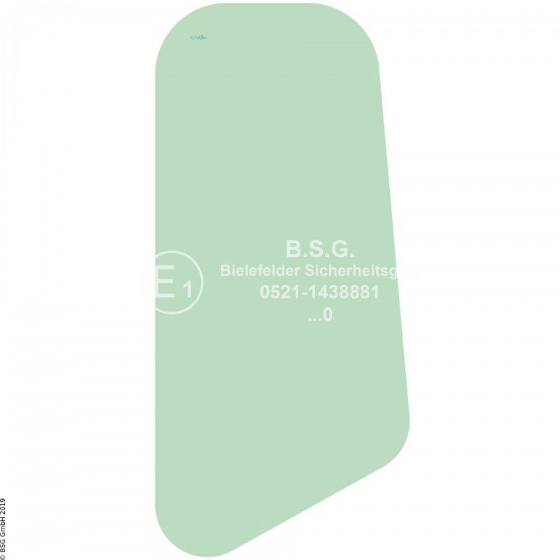 L00 - Seitenscheibe links Orenstein & Koppel (O&K) BaggerRH 4 - 9, MH 4 - 6, City, Plus (Serie II) Seitenscheibe links hinten