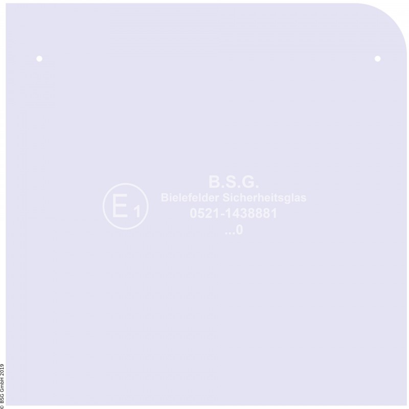 FD0 - Türscheibe Orenstein & Koppel (O&K) BaggerRH 4 - 9, MH 4 - 6, City, Plus (Serie II) Türschiebescheibe oben